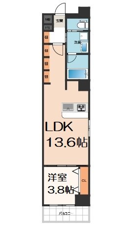 M.hills本町東の物件間取画像