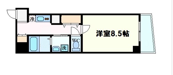 アスティオン大手通の物件間取画像