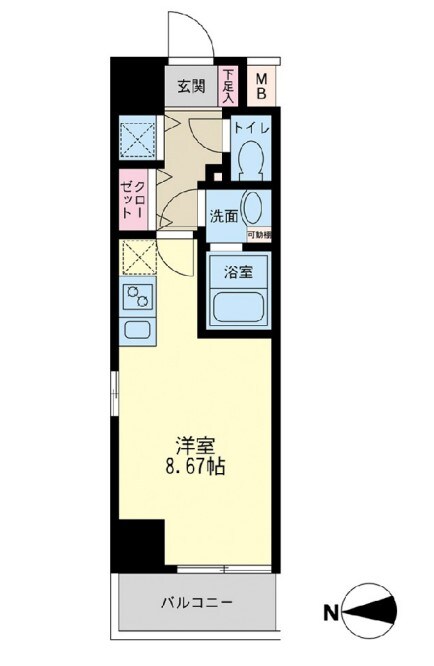 JMFレジデンス大阪福島(旧アクセリス大阪福島)の物件間取画像