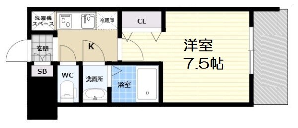 スプランディッド中之島WESTの物件間取画像