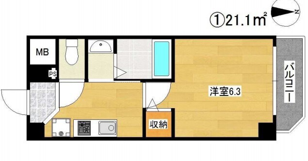 グランパシフィック桜川南の物件間取画像