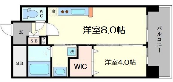 アーバネックス北堀江Ⅱの物件間取画像