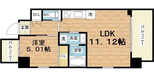 プレジオ難波の物件間取画像