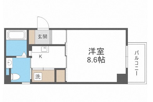 エイペックス東心斎橋Iの物件間取画像