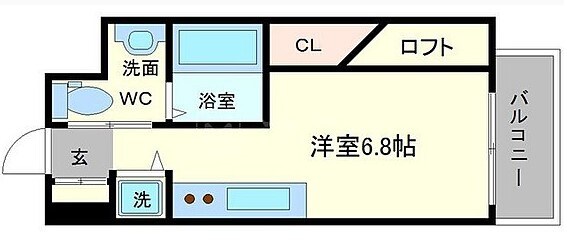 コーラルポワント難波WESTの物件間取画像