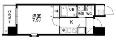 クラウンハイム北心斎橋フラワーコートの物件間取画像