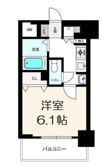 プレサンス難波OCAT前の物件間取画像