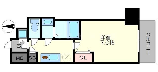 ファーストステージ江戸堀パークサイドの物件間取画像