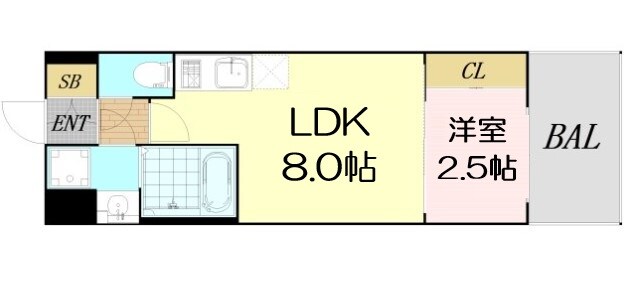 セレニテ新大阪ミラク弐番館の物件間取画像