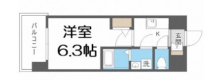 エスリードレジデンス大阪福島シティウエストの物件間取画像