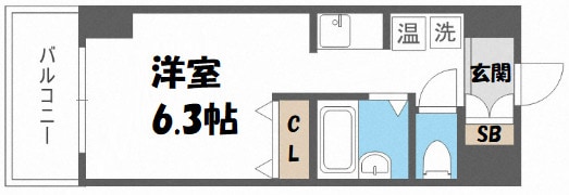 エルミタージュ難波南Vの物件間取画像