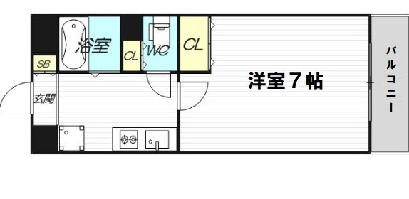 レディースパインヒル北梅田の物件間取画像