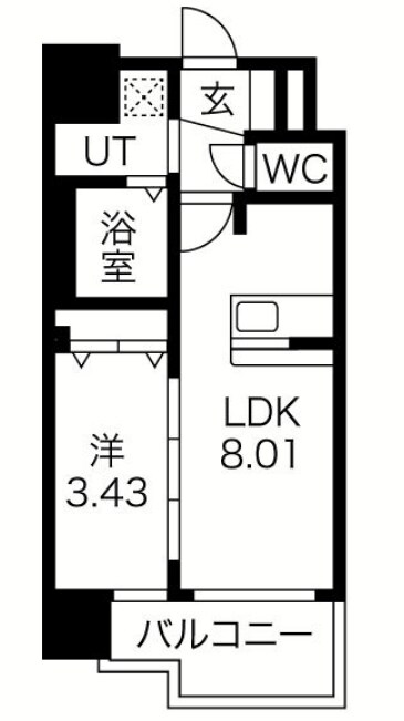 プレサンス南堀江の物件間取画像