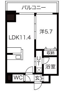 ORSUS新大阪(旧プレジオ新大阪ROUGE）の物件間取画像