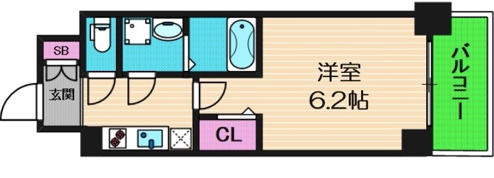 エスリード大阪CENTRAL AVENUEの物件間取画像