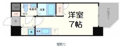 ベルエ難波西の物件間取画像