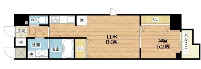 スプランディッド堀江の物件間取画像