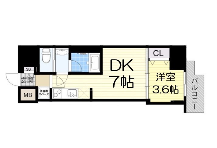 Dimora靭公園の物件間取画像