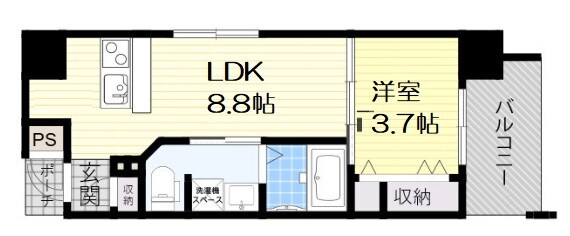 アバンティ南堀江イーストの物件間取画像