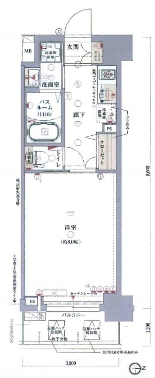 ディクス梅田東レジデンスの物件間取画像