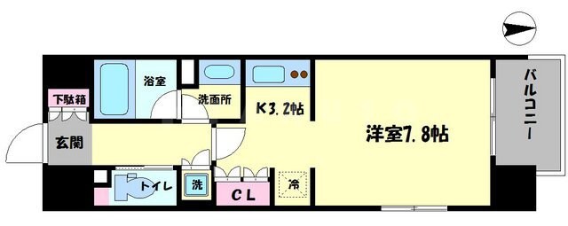 リーガル南堀江の物件間取画像