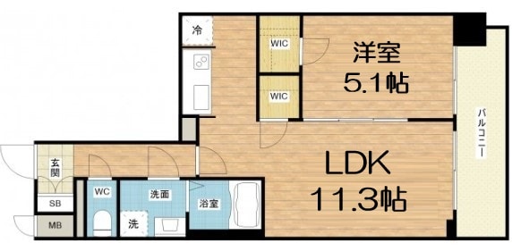 S-RESIDENCE日本橋Qualierの物件間取画像