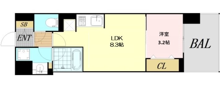 アーバネックス新町IIの物件間取画像