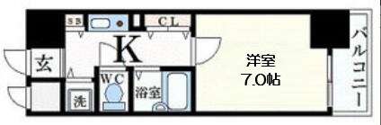 プレサンス中之島公園南の物件間取画像