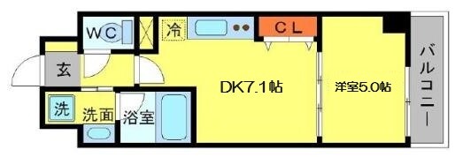 BRAVI南堀江の物件間取画像