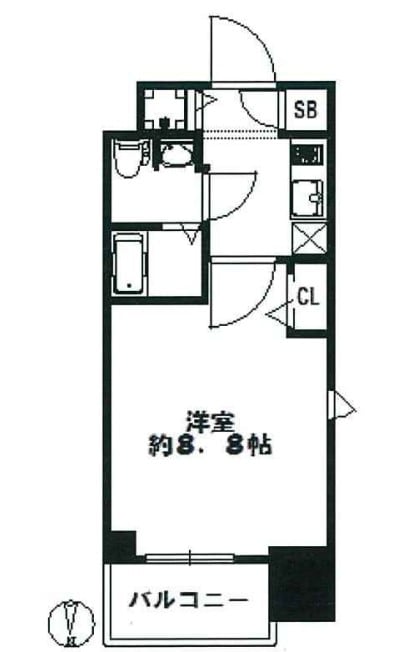 スワンズ谷町セントシティの物件間取画像