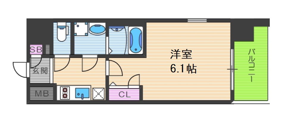 エスリード福島シティグランツの物件間取画像