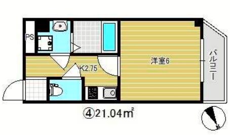 グランパシフィック恵美須西の物件間取画像