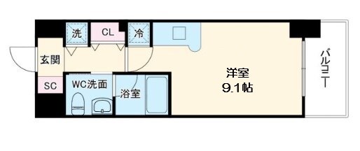 ISM谷町六丁目の物件間取画像