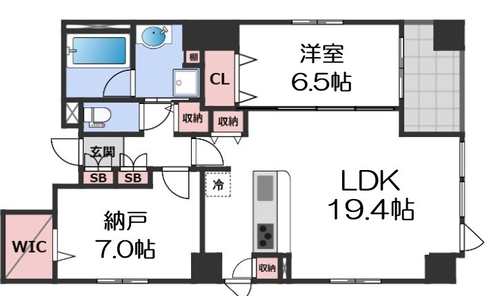 シークレフ北浜の物件間取画像