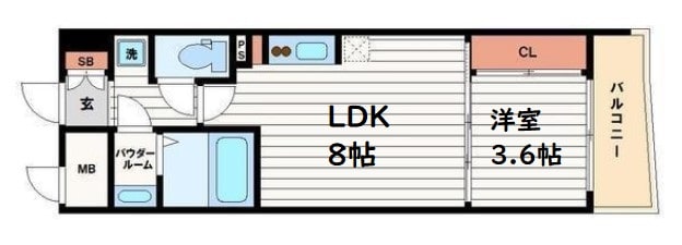 セレニテ北久宝寺の物件間取画像