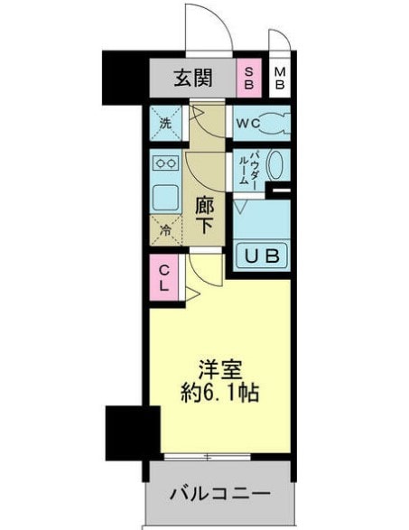 プレサンス北堀江の物件間取画像