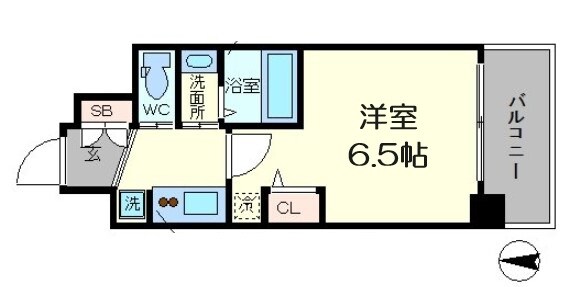 エステムコート難波Ⅴブロードの物件間取画像