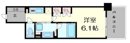 ザ・パークハビオ堂島の物件間取画像