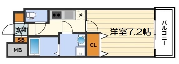 サムティ北梅田VESSELの物件間取画像