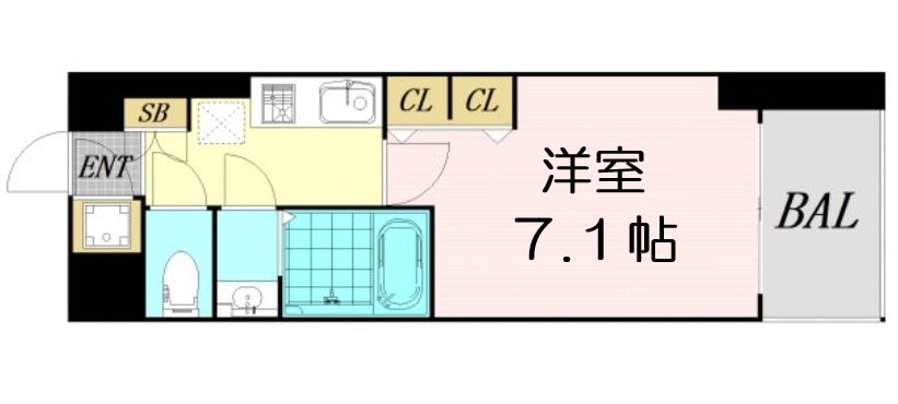 レジュールアッシュ梅田レジデンスの物件間取画像