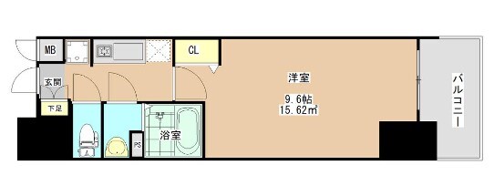 ソルテラスNAMBAフロントの物件間取画像