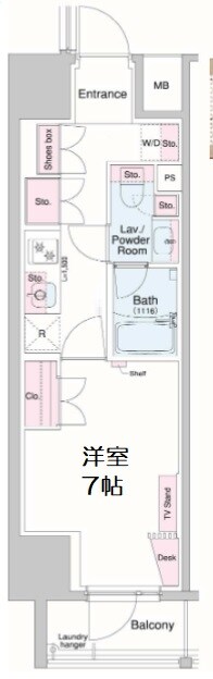 エスリードコート堺筋本町の物件間取画像