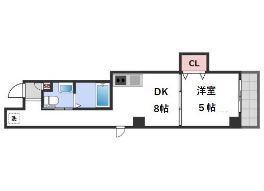 アパートメント谷町の物件間取画像