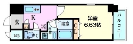 プレジオ東天満の物件間取画像