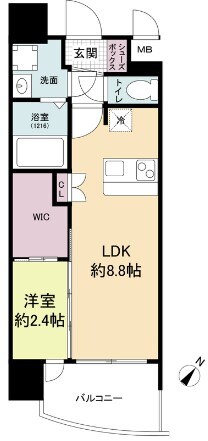 セレニテ阿波座ミラクの物件間取画像