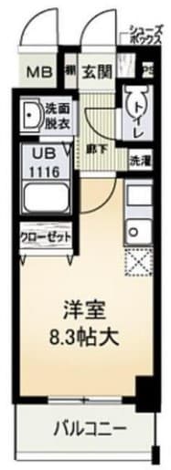 ウィスタリア新北野の物件間取画像