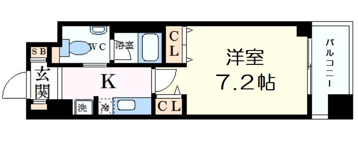 セレッソコートリバーサイドOSAKAの物件間取画像