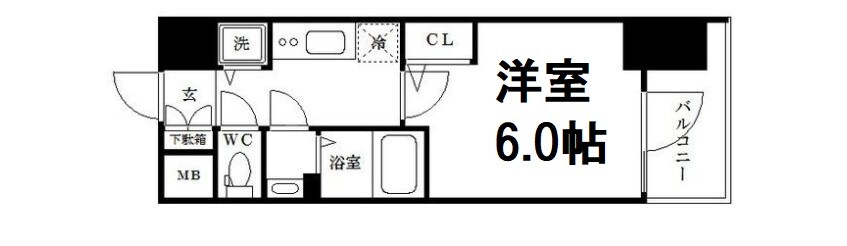 エスリード難波ステーションゲートサウステラスの物件間取画像