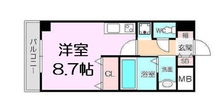 ウィスタリア新北野の物件間取画像