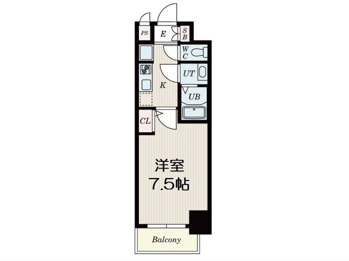 Rainbow Court南堀江の物件間取画像